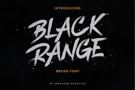 Black Range Brush Font, a Handwritten Font by Maulana Creative