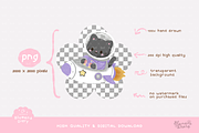Luna the Black Cat Astronaut Clipart, an Animal Illustration by Blumensdiary (Thumbnail 3 of 6)