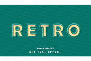 retro text effect layer style