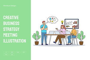 Creative Business Strategy Meeting I, a Work Illustration by Partikusi Design