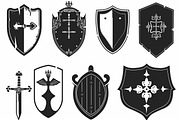 Medieval Shield Silhouette Bundle, an Illustration by balal (Thumbnail 3 of 10)