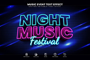 Night Music Editable Text Effect, a Layer Style Add-On by Niestart Creation (Thumbnail 1 of 2)