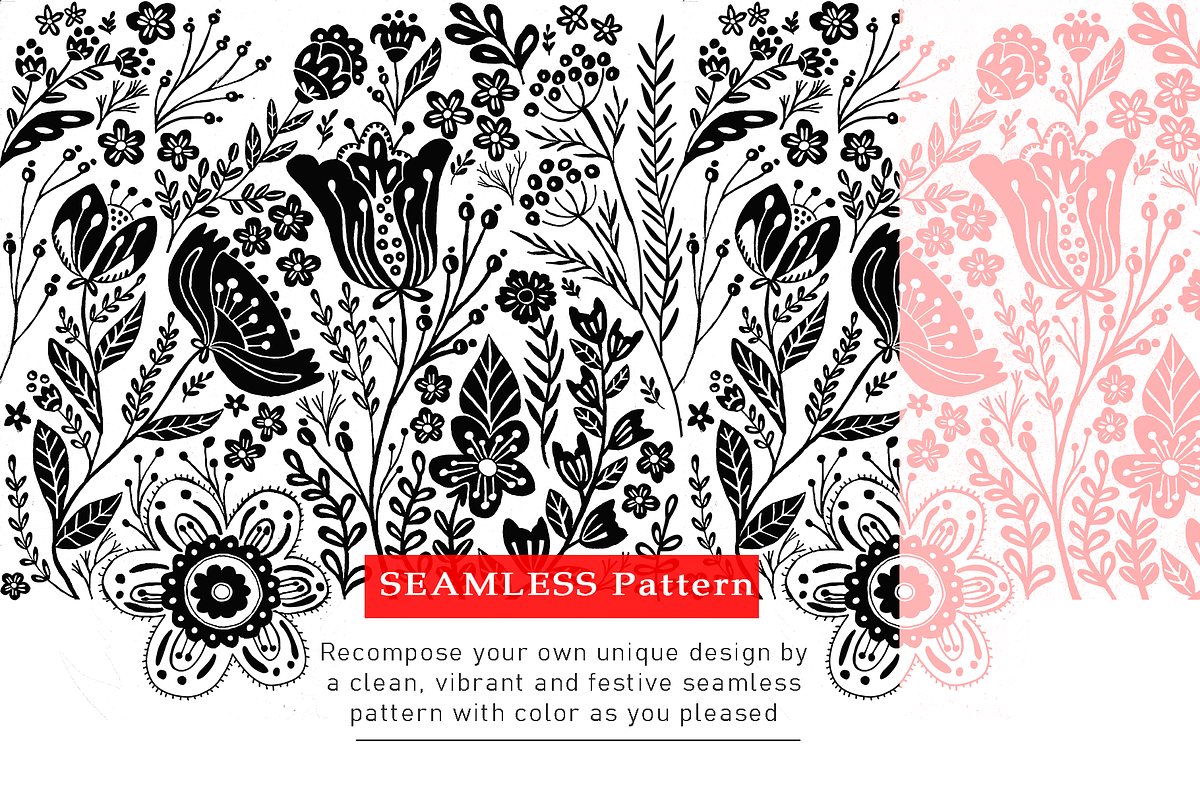 Folk Art Garden, a Pattern Graphic by Arie Clares (Photo 3 of 7)