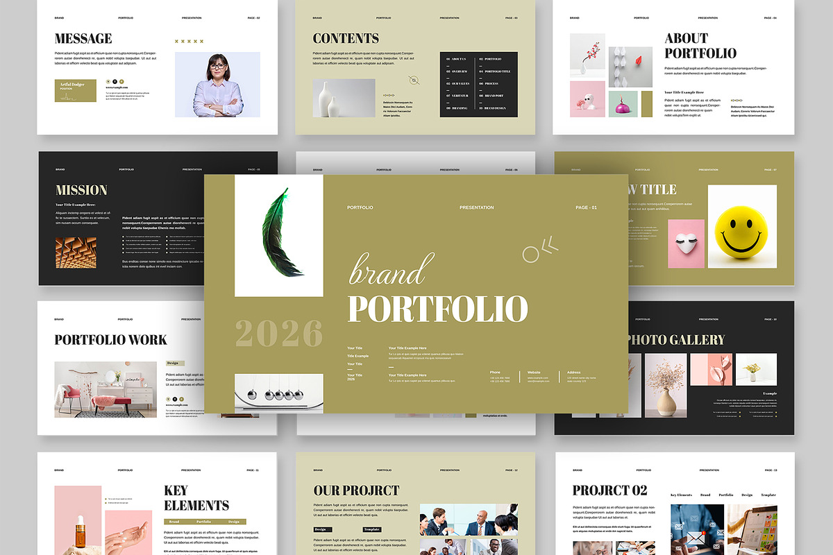 Brand Portfolio Presentation Layout, a Presentation Template by MightyDesign (Photo 2 of 7)