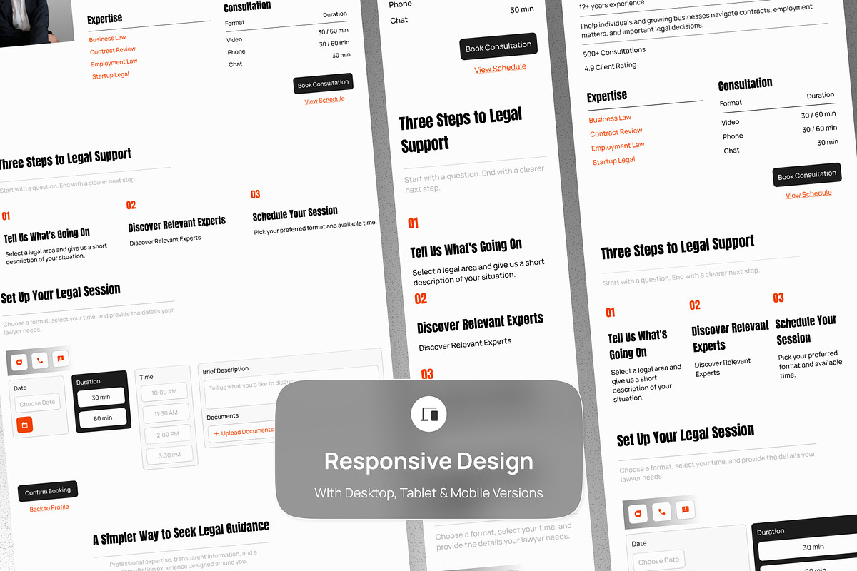 Counselio Legal Consultation Landing, a Landing Page Template by twinstd (Photo 3 of 5)