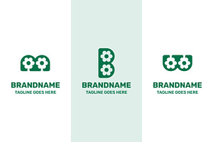 Letter M B W Flower Minimal Logo, a Branding & Logo Template by Pray Art Design Studio