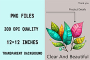 Whimsical Summer Tropical Leaf Clipa, an Illustration by SVGArt (Thumbnail 5 of 9)
