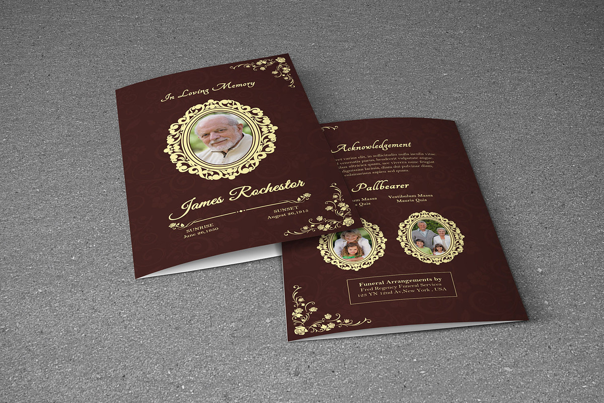 Funeral Program Template-V263, a Brochure Template by Template Shop (Photo 3 of 4)