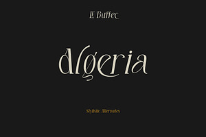 LE Buffec 18 Font Family