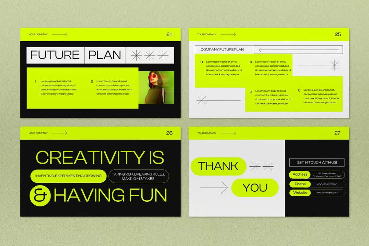 Greeneon Power Point Template, a Presentation Template by UInstrument (Photo 3 of 6)