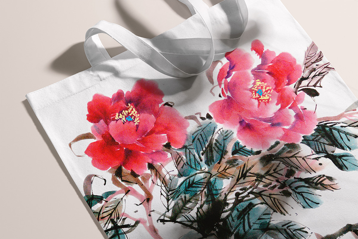 Chinese painting - peony flowers, a Decorative Illustration by ViktoriArt (Photo 3 of 7)