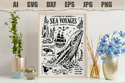Stencil Ocean Nautical Adventure, a Seasonal Illustration by MARYCRAFTIRIA (Thumbnail 3 of 3)