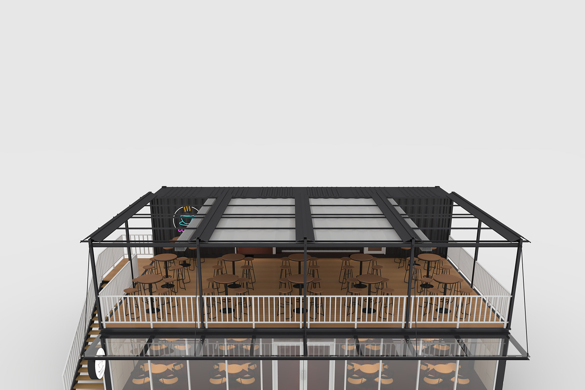 3D Model Container Cafe 15, an Architecture 3D Model by SR 3D Visual (Photo 19 of 21)