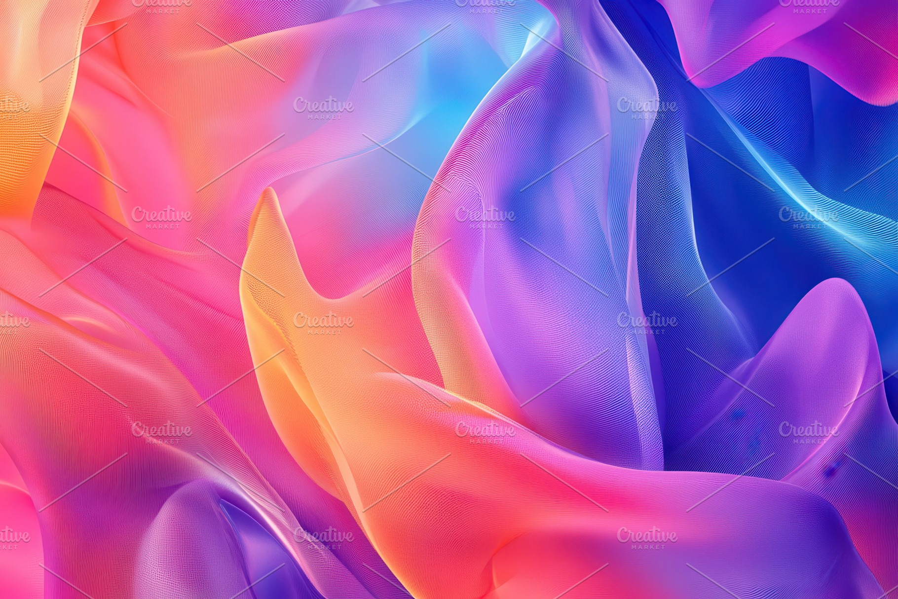 Abstract Colorful Waves Flowing Desi, a Photo by Pixeness Studio