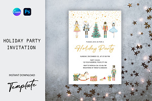 Nutcracker Holiday Party Invitation