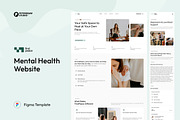 Mental Health Website UI Figma, an UI Kit Template by peterdraw (Thumbnail 1 of 7)