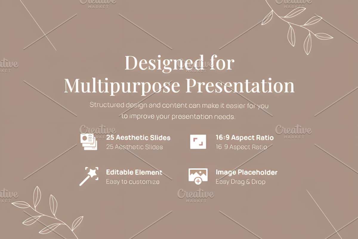 Aesthetic Presentation Templates, a Marketing Template by Ink Gallery (Photo 2 of 3)
