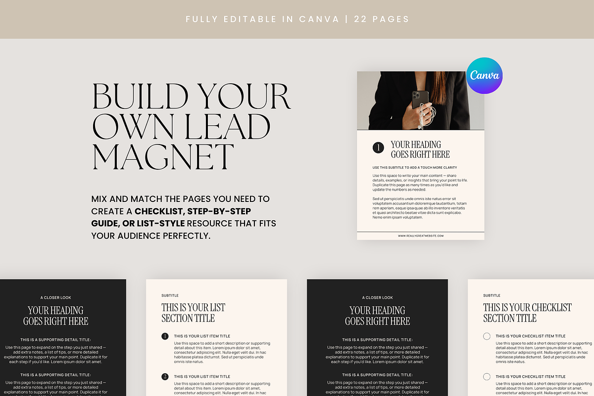Lead Magnet Template | Canva, a Marketing Template by Rosetta Lane Design (Photo 3 of 8)