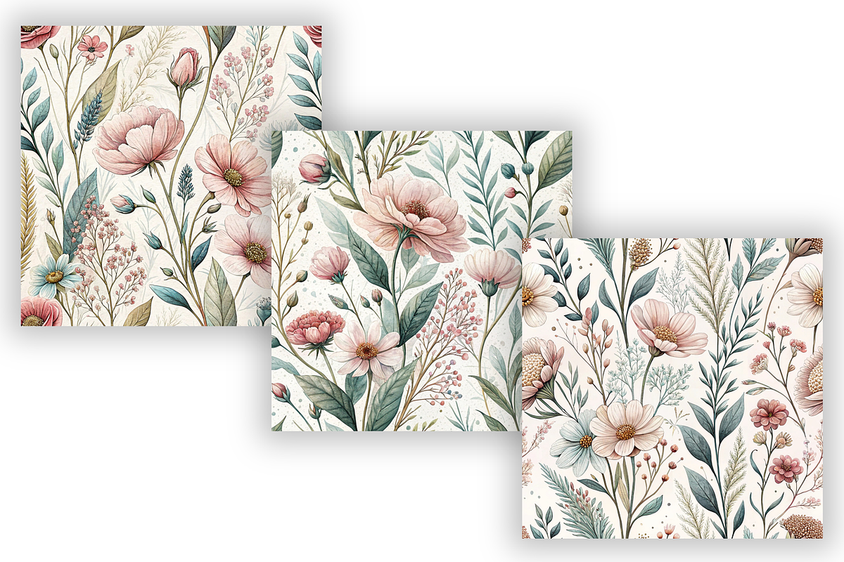 Wildflowers Book Cover Pattern, a Pattern Graphic by FloridPrintables (Photo 3 of 9)