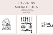 Happiness Social Quotes (15 Images), a Social Media Template by Ivory Mix (Thumbnail 1 of 2)