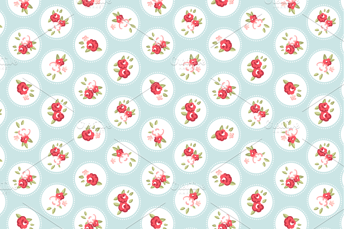 Shabby Chic Rose Digital Paper pack preview 4