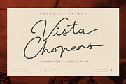 Vista Chopers – Natural Handwritten, a Script Font by Krismagraph (Thumbnail 1 of 10)