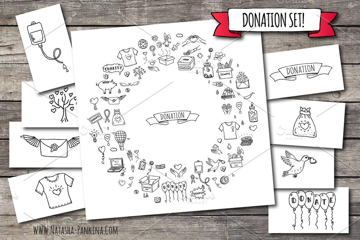 63 Donation hand drawn icons!, an Outline Icon by Natasha-Pankina.com (Photo 2 of 4)