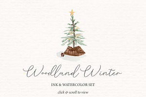 Woodland Winter Watercolor Set