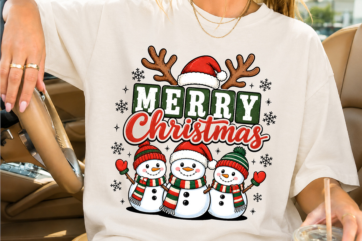 Merry Christmas Festive Snowmen PNG, a Seasonal Illustration by Creative Art (Photo 2 of 3)
