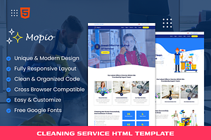 Mopio-Cleaning Service HTML Template