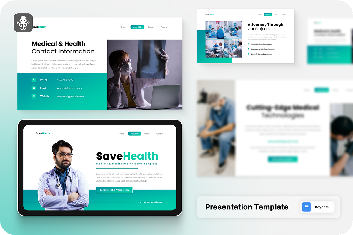 Medical & Healthcare Keynote, a Presentation Template by SquidPixey (Photo 1 of 6)