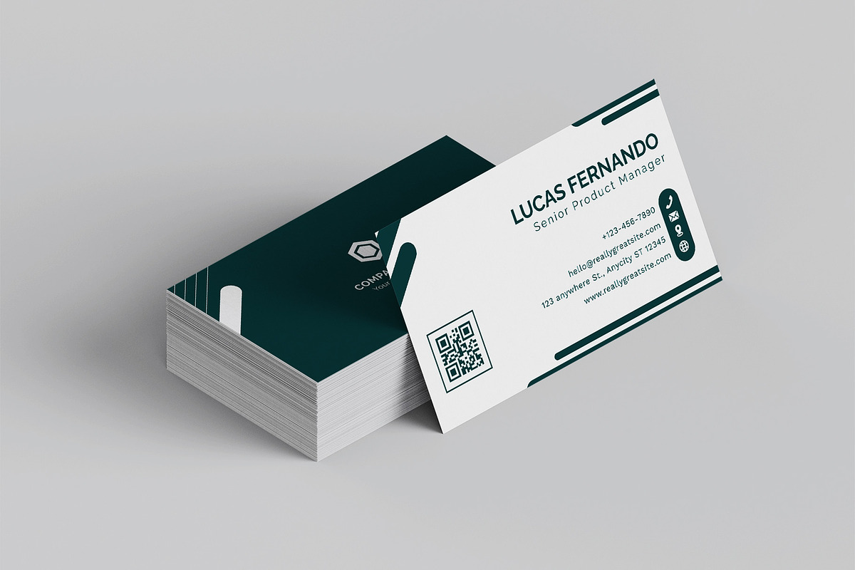 Modern Green Business Card Template, a Business Card Template by Artnivora.Std
