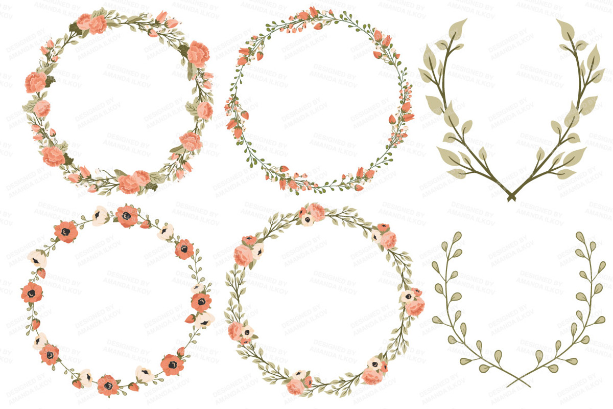 Wedding Floral Clipart & Vectors, a Graphic by Amanda Ilkov (Photo 3 of 4)