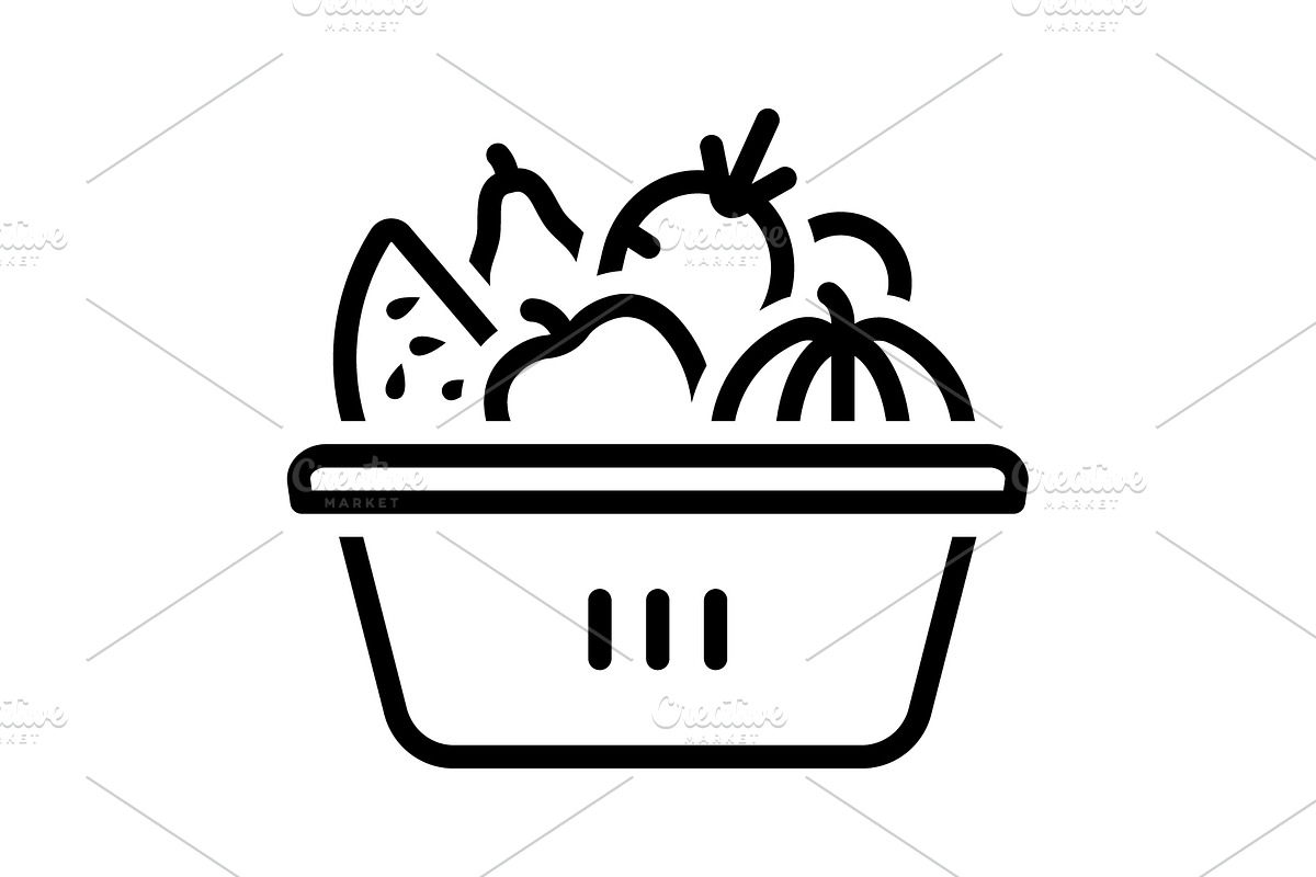 Dietary wholesom black icon, an Outline Icon by Creative priyanka