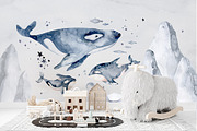 Arctic cute animals.  Watercolor set, an Animal Illustration by Peace ART (Thumbnail 14 of 22)