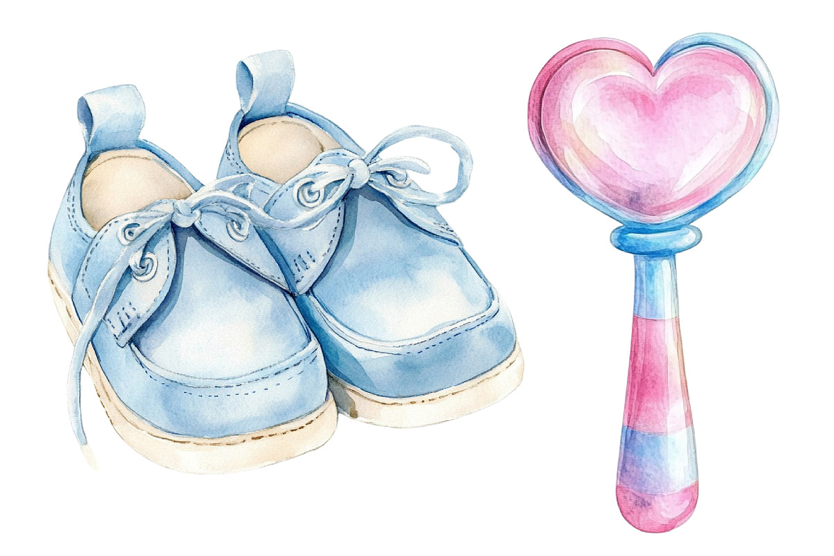 Watercolor Baby Boy Clipart, a Seasonal Illustration by CitraGraphics (Photo 4 of 4)