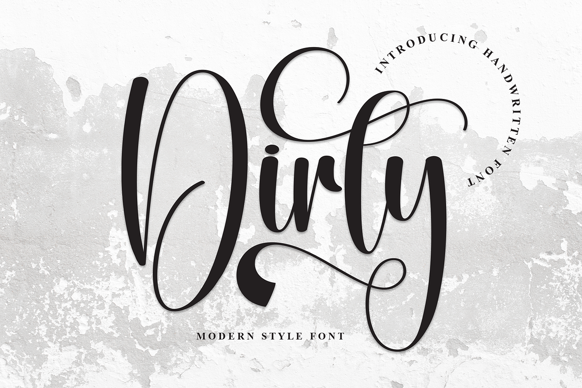 Dirty | Script Font, a Handwritten Font by Scratchones (Photo 1 of 9)