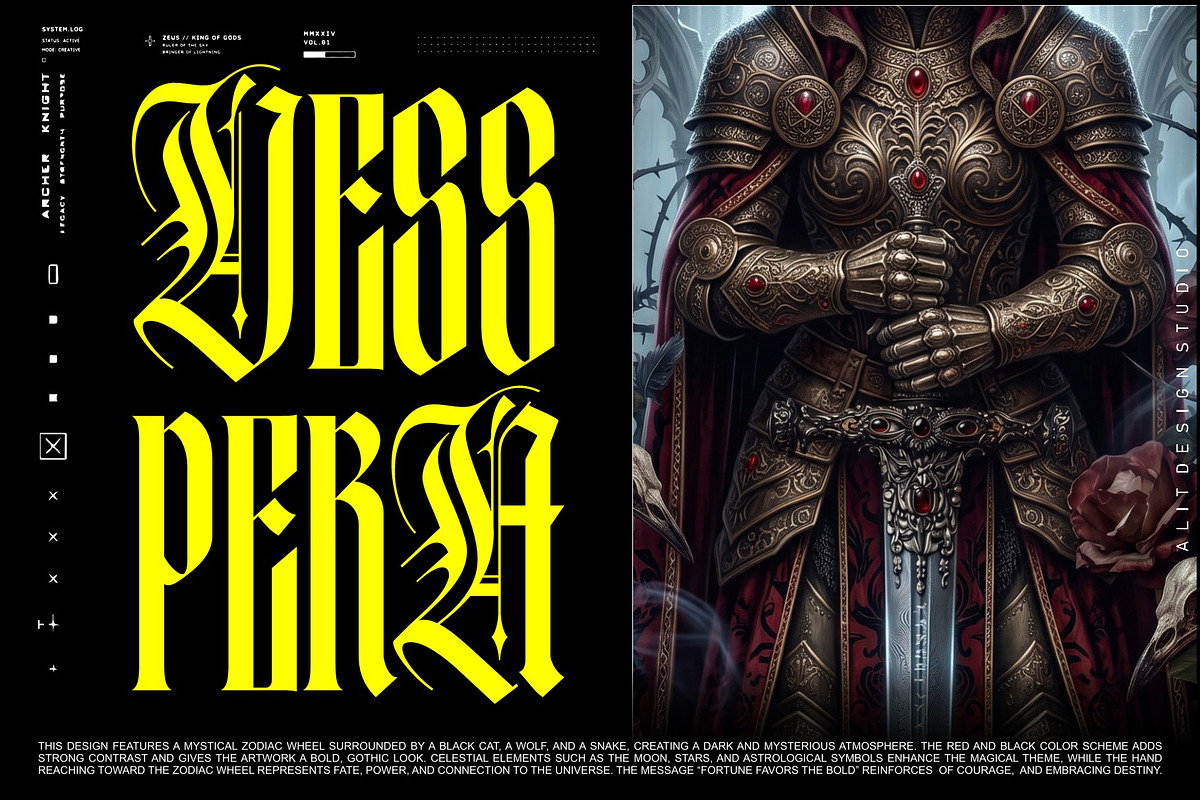 Mortal Blade Typeface, a Blackletter Font by alit design (Photo 14 of 20)