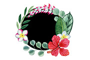 Tropical plants set, an Illustration by Watercolor life (Thumbnail 5 of 13)
