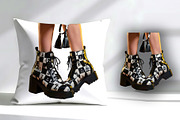 Black and White Checkered Boot Clip, an Object Graphic by Sharon Schwalbe (Thumbnail 3 of 3)