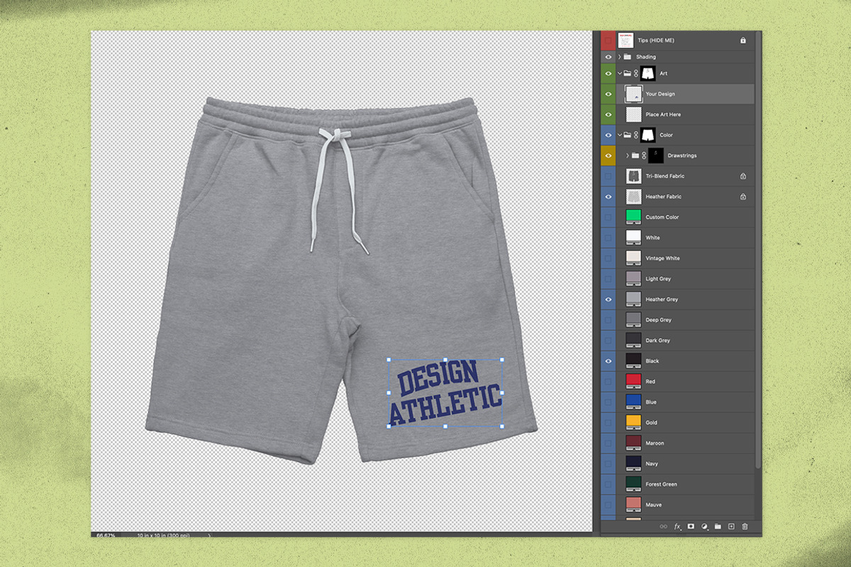 Sweatshorts Merch Mockup, a Merchandise Mockup by Brent Galloway (Photo 5 of 5)