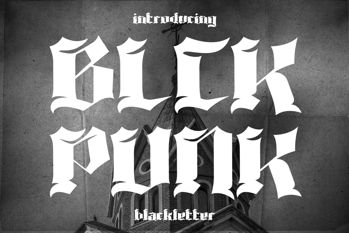 Blckpunk Blackletter  Font, a Blackletter Font by PutraCetol Studio (Photo 1 of 5)
