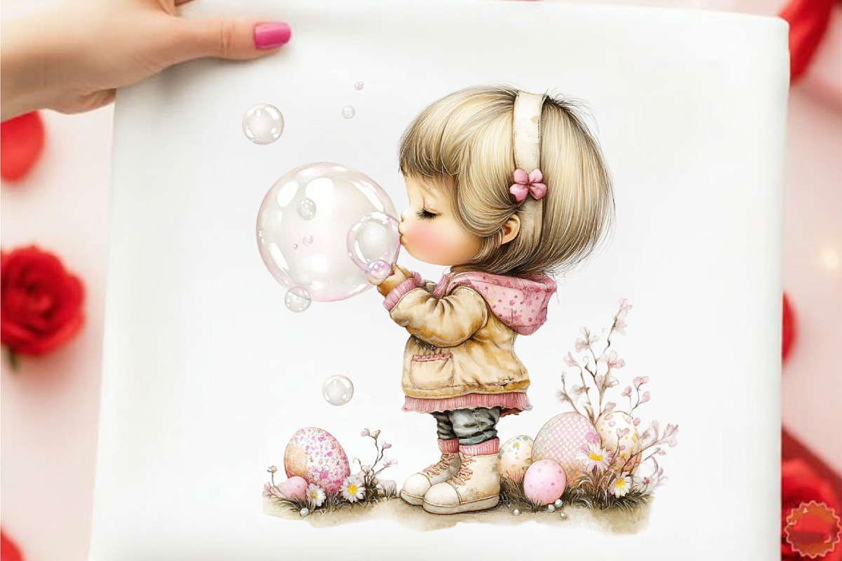 Whimsical Easter Kids Clipart, an Illustration by designcity5 (Photo 3 of 5)