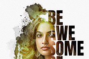 Typography portrait effect template, an Action Add-On by Photoshop Action (Thumbnail 14 of 16)