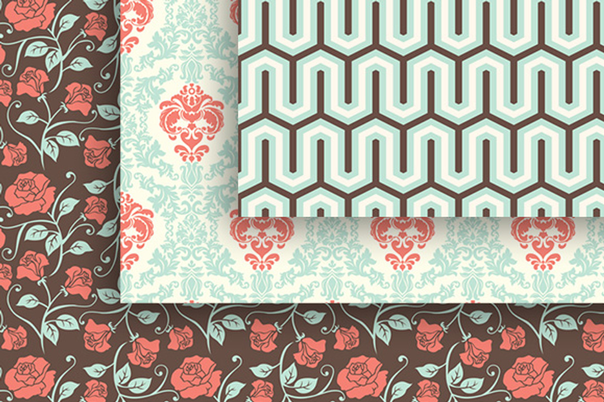 18 Versailles style papers + frames, a Pattern Graphic by CLIPART GARDEN (Photo 4 of 5)