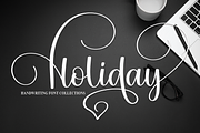 Holiday | Script Font, a Script Font by Scratchones (Thumbnail 1 of 6)