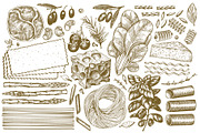 Pasta & Additions Vector Collection, a Food Illustration by Lubov Illustrations Shop (Thumbnail 3 of 8)