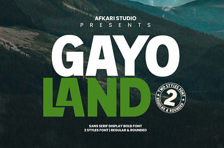 Gayo Land - Sans Serif Display Bold, a Sans Serif Font by Afkari Studio