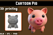 Cartoon Pig 3D Model, an Animal 3D Model by Ink Gallery (Thumbnail 1 of 3)