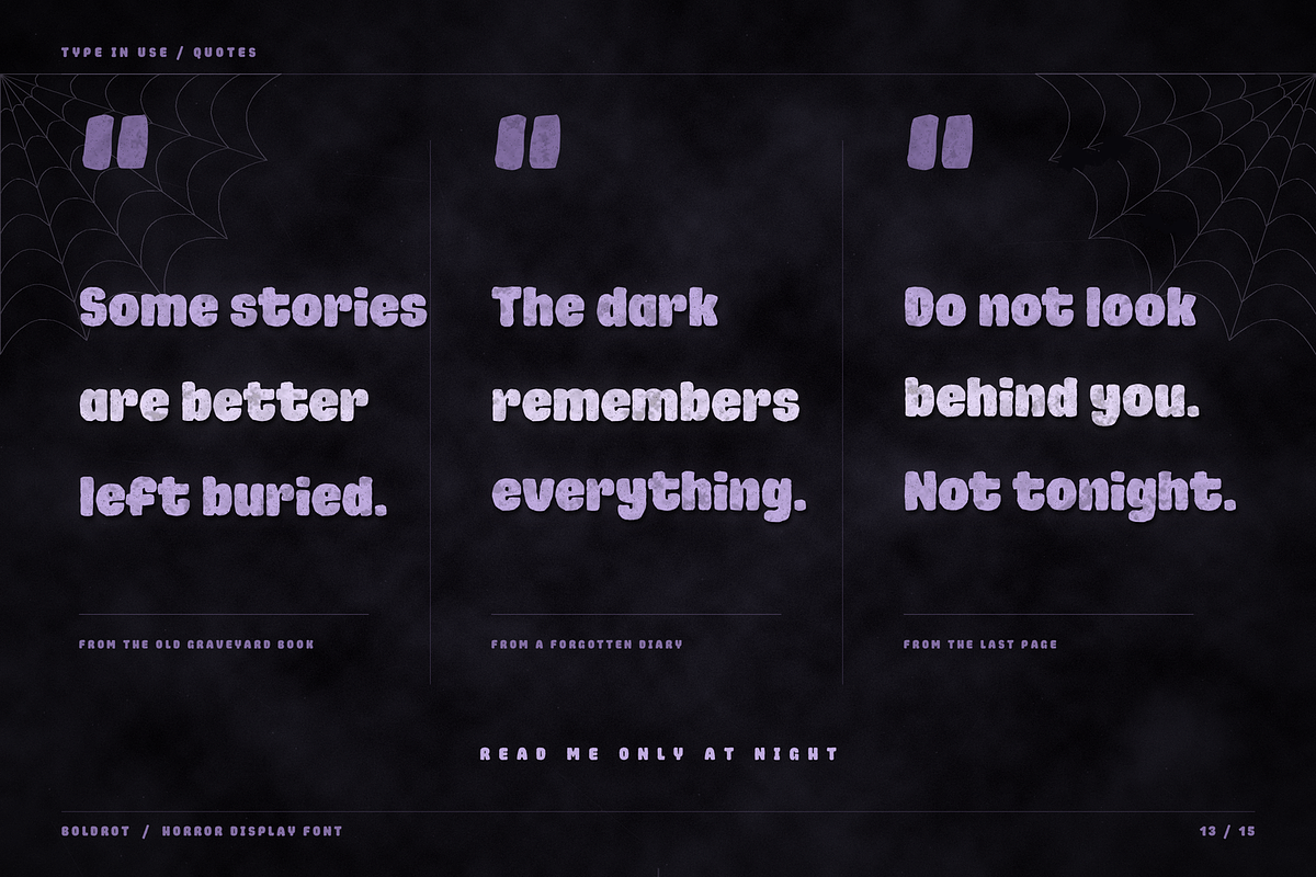 Oblq BoldRot | Horror Display Font, a Sans Serif Font by Oblique Foundry (Photo 13 of 15)